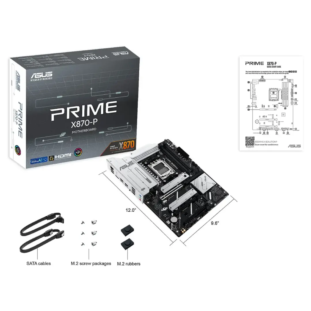 לוח אם אסוס  PRIME X870-P AM5 USB4 AURA תמונה 3