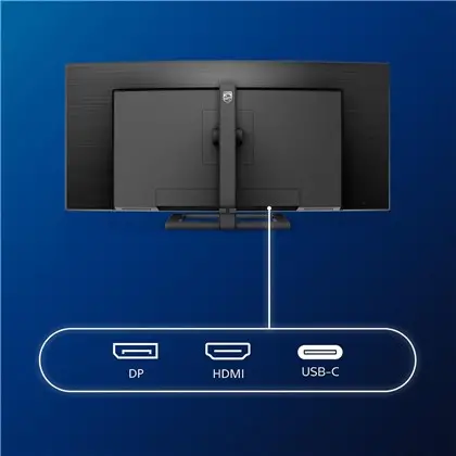 מסך מחשב LCD פיליפס  PHILIPS 34" Curved WQHD UltraWide HDMI/DP/USB תמונה 3
