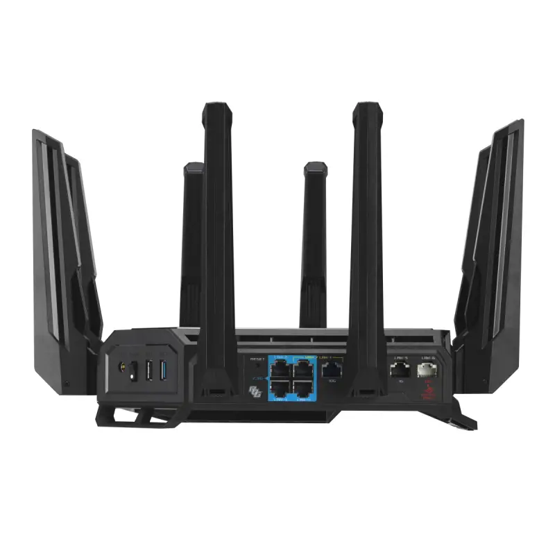 נתב אסוס 8 אנטנות  ASUS GT-BE19000 2.4GHZ/5GHZ/6GHZ WIFI7 8*ANT תמונה 4