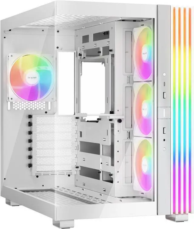 מארז גיימינג עם פסי תאורה be quiet! LIGHT BASE 600 DX White לבן תמונה 2