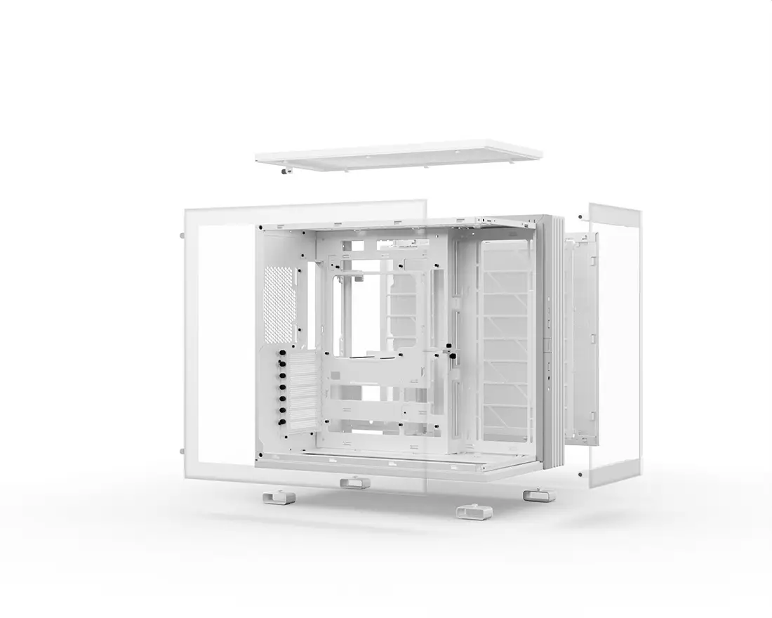 מארז גיימינג עם פסי תאורה be quiet! LIGHT BASE 600 DX White לבן תמונה 4