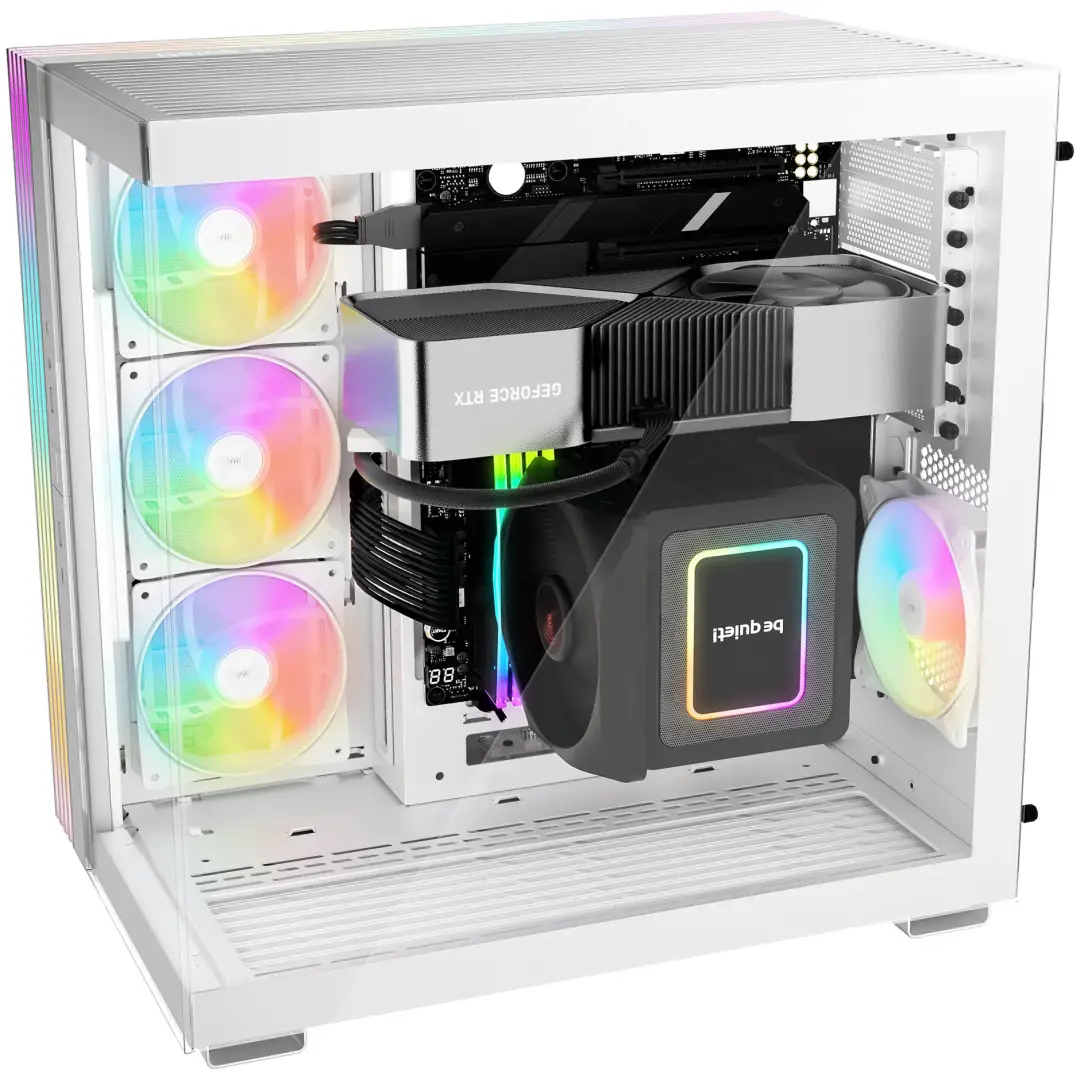 מארז גיימינג עם פסי תאורה be quiet! LIGHT BASE 600 DX White לבן תמונה 5