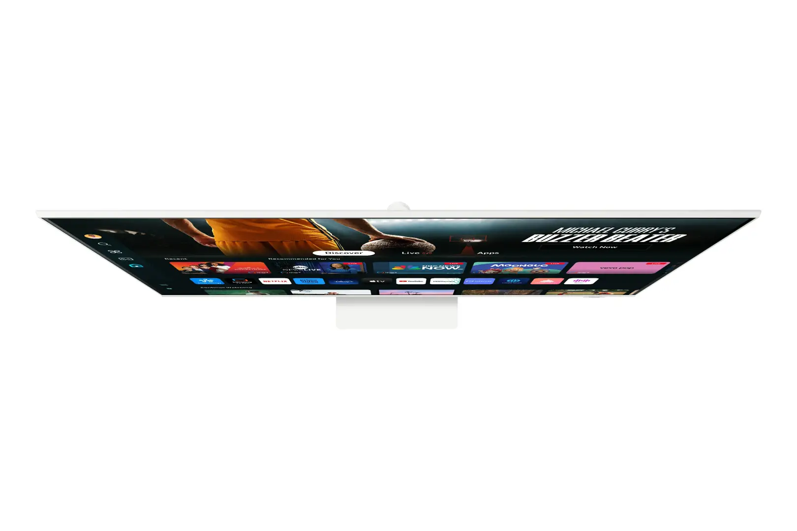 מסך חכם סמסונג ‏43'' SAMSUNG WHITE 4K SMART M7 לבן עם שלט תמונה 4
