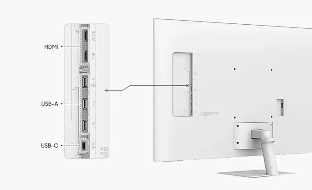 מסך חכם סמסונג ‏43'' SAMSUNG WHITE 4K SMART M7 לבן עם שלט תמונה 5