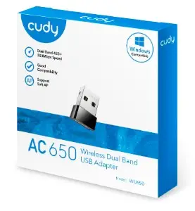 מתאם רשת אלחוטי  CUDY Wi-Fi Dual Band USB Adapter WU650 תמונה 4