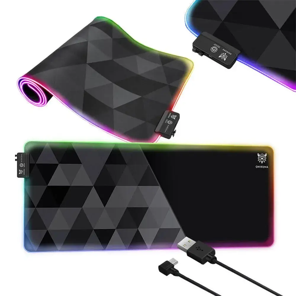 משטח גיימינג עם תאורה ONIKUMA MP006 RGB BLACK תמונה 3