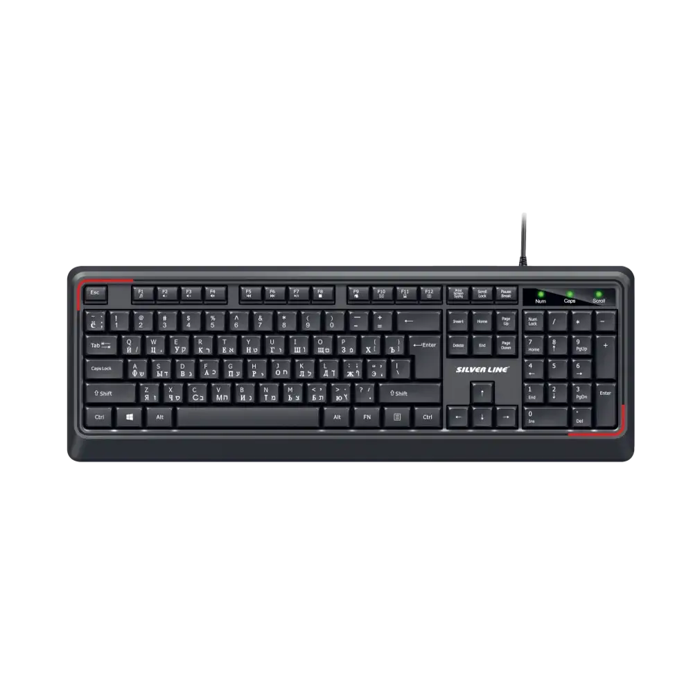 מקלדת עברית/אנגלית/רוסית  SILVER LINE KB-845HER תמונה 2