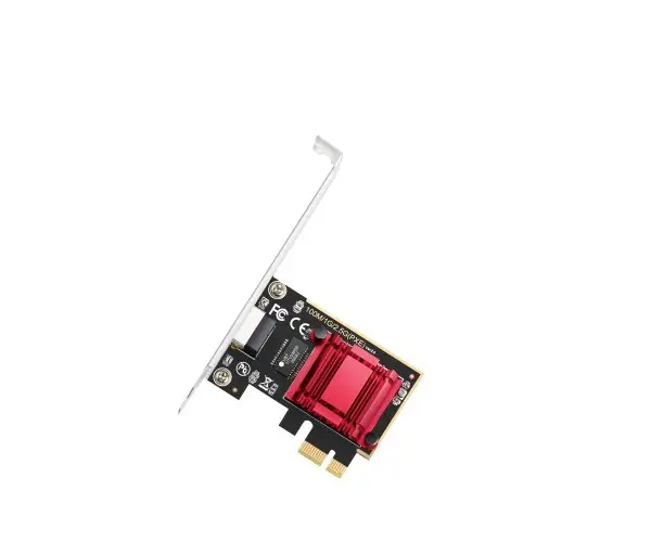 כ.רשת פנימי לנייח Cudy PE25 2.5Gbits PCI-E Nework Adapter LP תמונה 2