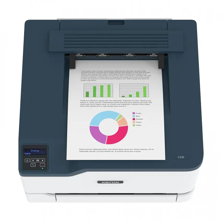 מדפסת לייזר צבעונית אלחוטית Xerox C230DNI C230V_DNI זירוקס תמונה 2