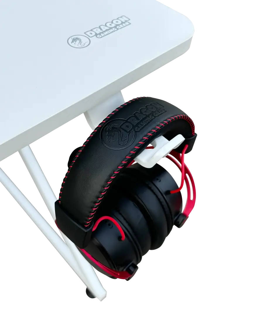 שולחן גיימינג תאורת DRAGON K 150cm RGB לבן תמונה 4