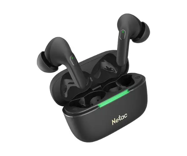 אוזניות אלחוטיות NETAC LK65 Bluetooth 5.3 Up to 5.5Hrs Play Black Stereo שחור תמונה 2