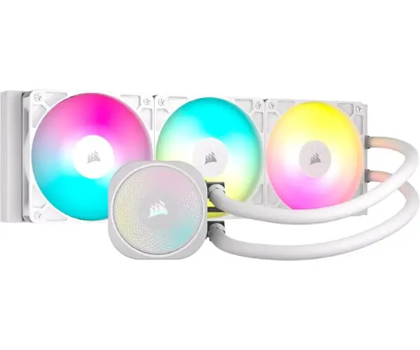 קירור נוזלי Corsair iCUE NAUTILUS 360 RS White 360mm AIO לבן