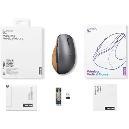 עכבר אלחוטי ורטיקלי Lenovo Go Wireless Vertical Mouse תמונה 4