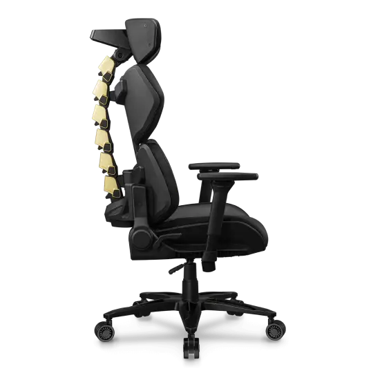כסא גיימינג ארגונומי COUGAR Terminator Elite Ergonomic שחור וזהב תמונה 3