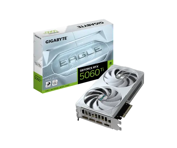 כרטיס מסך Gigabyte RTX 5060 Ti Eagle OC ICE 8GB White לבן