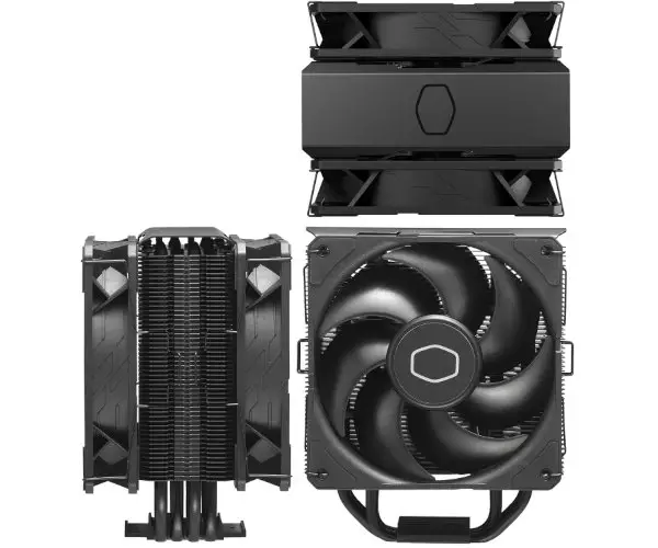 קירור אוויר למעבד Cooler Master 212 Black X Duo 220W TDP AMD/INTE תמונה 3
