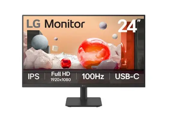 מסך מחשב LG IPS "24 Full HD 1300:1 100hz USB-C