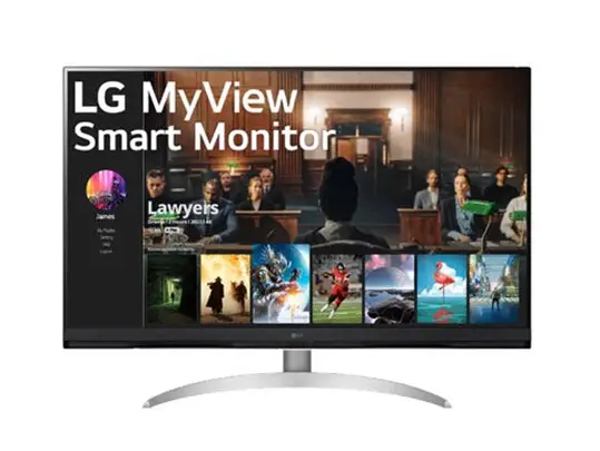 מסך מחשב + שלט LG MyView 4K UHD VA "32 Smart Display with webOS לבן