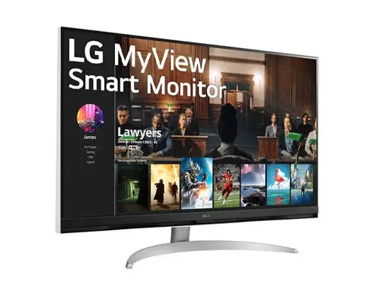 מסך מחשב + שלט LG MyView 4K UHD VA "32 Smart Display with webOS לבן תמונה 2
