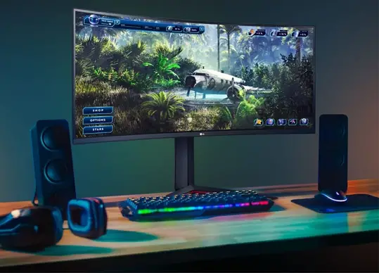 מסך גיימינג קעור ‏34'' LG UltraGear VA WQHD 160Hz 21:09 תמונה 5