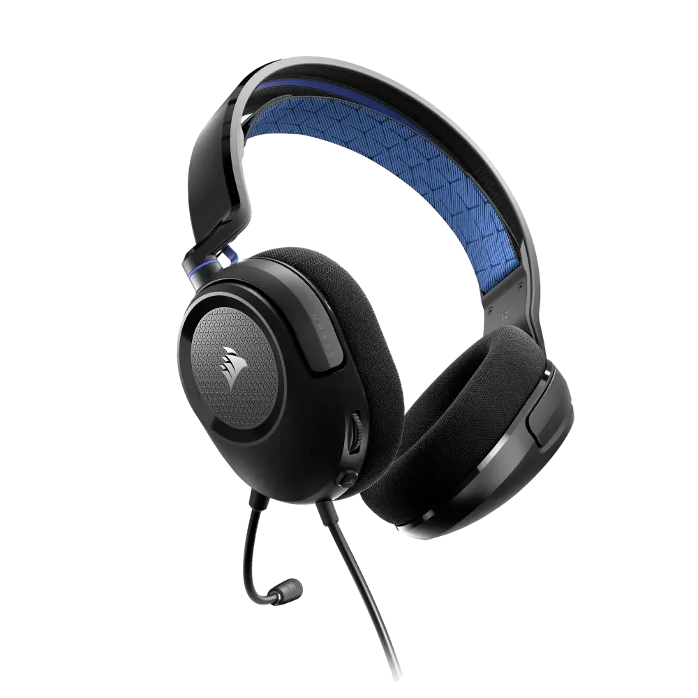 אוזניות חוטיות גיימינג CORSAIR HS35 v2 Multiplatform כחול תמונה 3