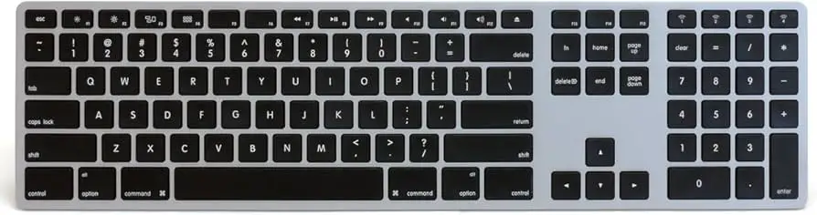 מקלדת אלחוטית למחשבי מק Matias Wireless Aluminum Keyboard אלומיניום תמונה 2