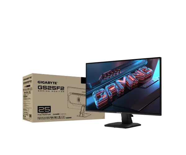 מסך גיימינג עם רמקולים Gigabyte ''24.5 FHD SS IPS 1Ms 200Hz