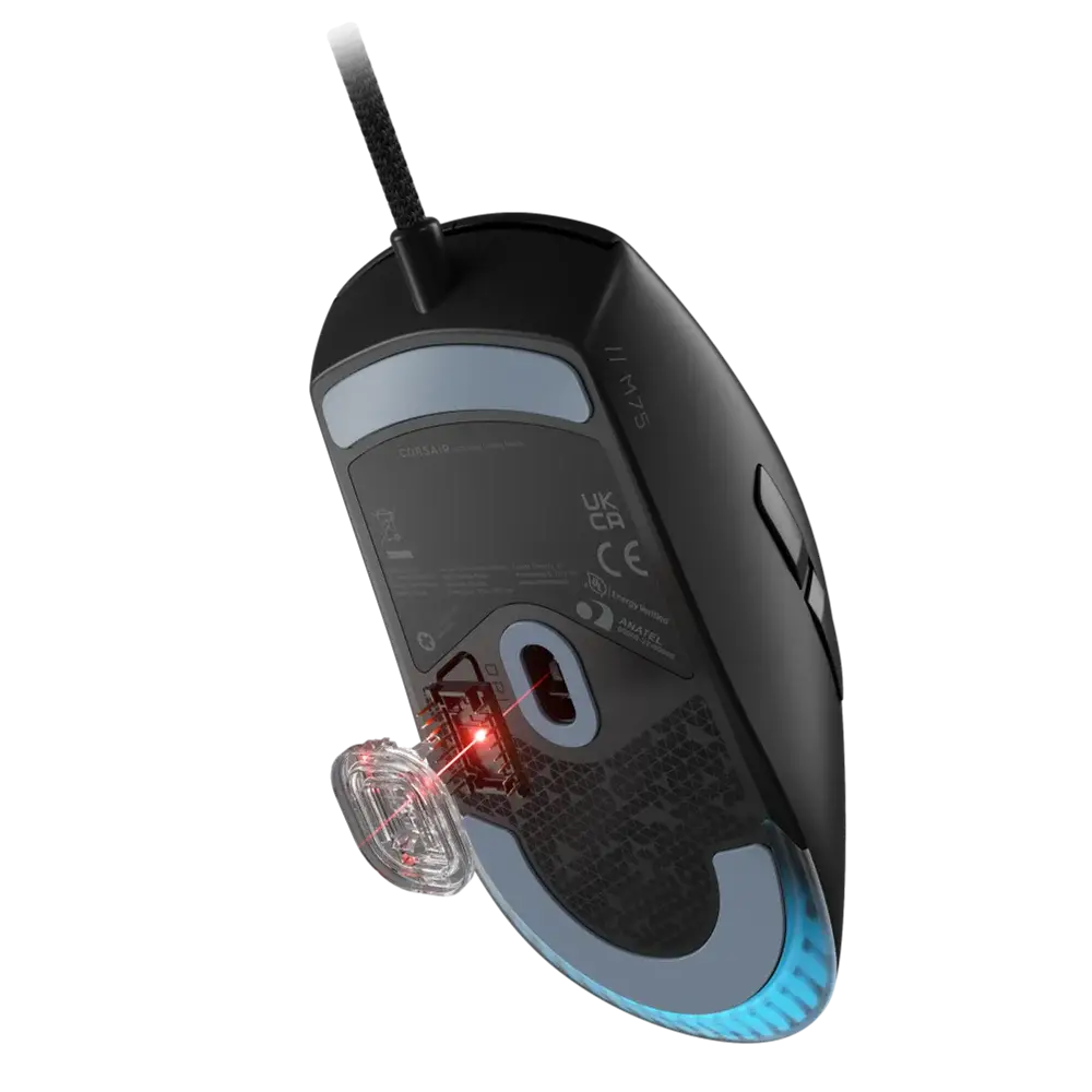 עכבר חוטי CORSAIR M75 Lightweight RGB שחור תמונה 4