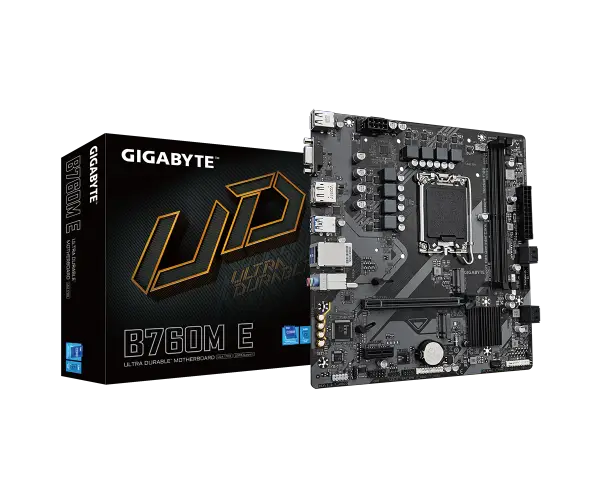לוח אם תומך אינטל GIGABYTE B760M E DDR5 DP HDMI VGA 1GbE lan LGA1700