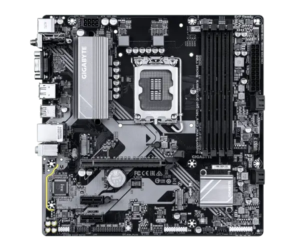 לוח אם תואם אינטל GIGABYTE B760M D3HP WIFI6 DDR5 mATX DP HDMI VGA LGA1700 תמונה 2