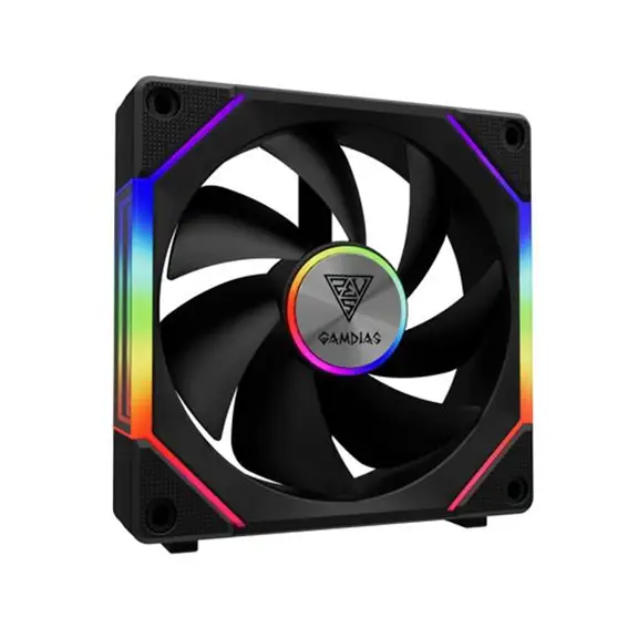 סט 3 מאווררים למארז GAMDIAS AEOLUS P2-1203U ARGB שחור + בקר תמונה 2