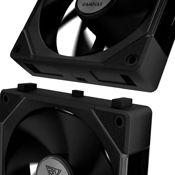 סט 3 מאווררים למארז GAMDIAS AEOLUS P2-1203U ARGB שחור + בקר תמונה 5