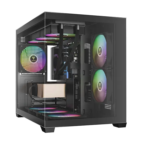 מארז מחשב רחב GAMDIAS AURA GC10M ARGB שחור תמונה 2