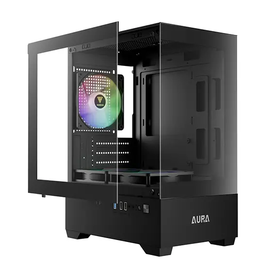 מארז מחשב GAMDIAS AURA GC9M ARGB שחור תמונה 3