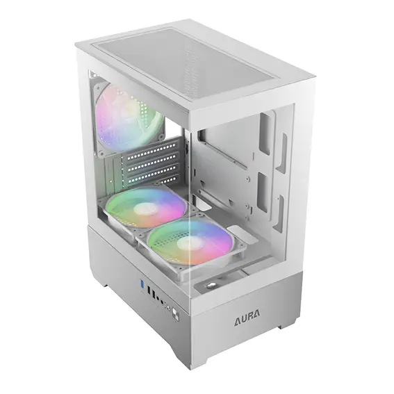 מארז מחשב GAMDIAS AURA GC9M WH ARGB לבן