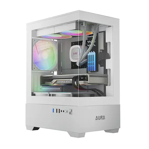 מארז מחשב GAMDIAS AURA GC9M WH ARGB לבן תמונה 4