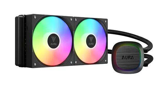 קירור נוזלי למעבד GAMDIAS AURA GL240 V2 שחור תמונה 2
