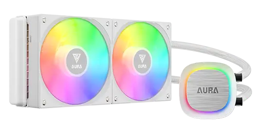 קירור נוזלי למעבד GAMDIAS AURA GL240 V2 WH לבן