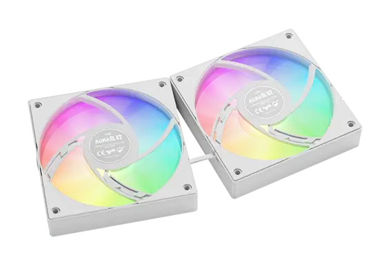 קירור נוזלי למעבד GAMDIAS AURA GL240 V2 WH לבן תמונה 2