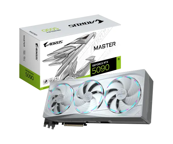 כרטיס מסך AORUS GeForce RTX 5090 MASTER ICE 32G לבן