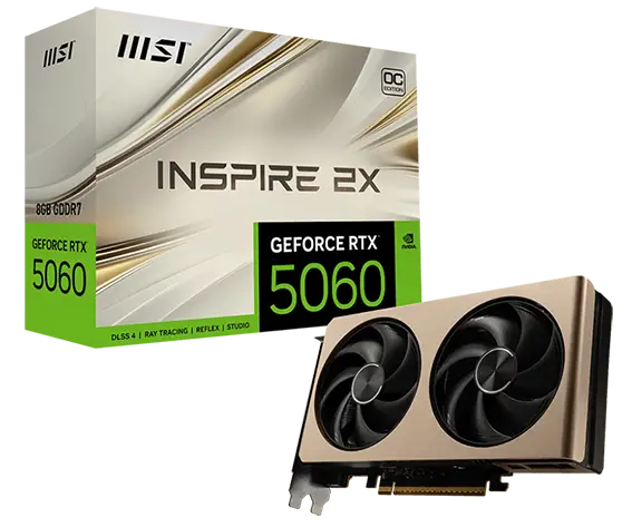 כרטיס מסך MSI GeForce RTX 5060 8G INSPIRE 2X OC