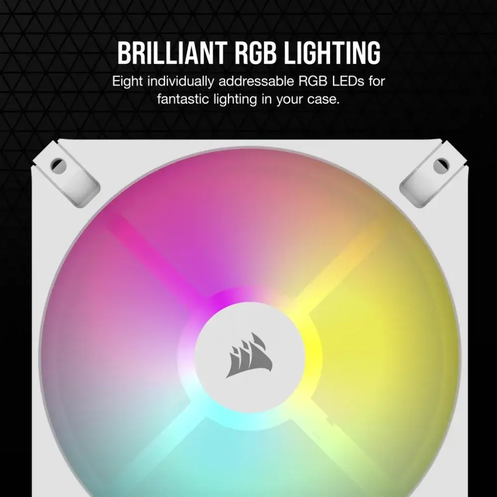 קיט 3 מאווררים 120 CORSAIR iCUE AR120 Digital RGB PWM Triple Pack לבן תמונה 3