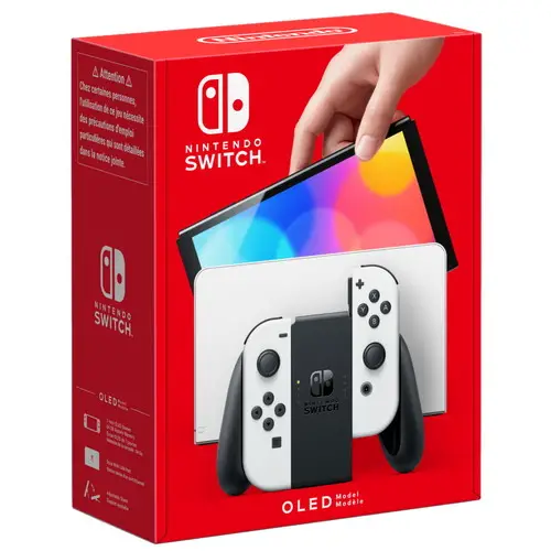 קונסולת Nintendo Switch White (דגם OLED)  לבן