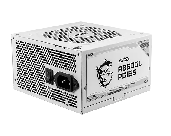 ספק כח MSI MAG A850GL PCIE5 PCIE5 80+ GOLD לבן תמונה 2