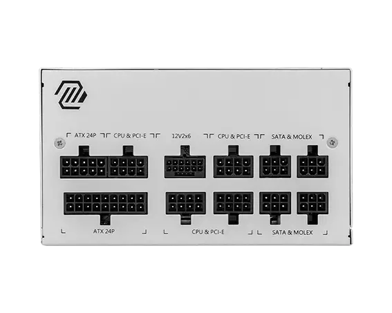 ספק כח MSI MAG A850GL PCIE5 PCIE5 80+ GOLD לבן תמונה 4