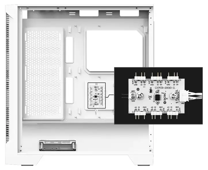 מארז לגיימינג MSI MAG FORGE 320R AIRFLOW לבן תמונה 4