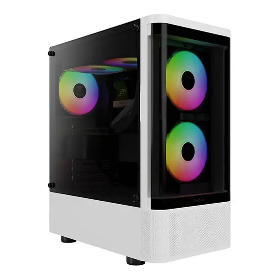 מארז לגיימינג GAMDIAS TALOS E3 CG WH לבן תמונה 2