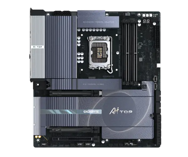 לוח אם Gigabyte Z890 AI TOP DDR5 10GB LAN Thunderbolt 5 WIFI7 תמונה 2