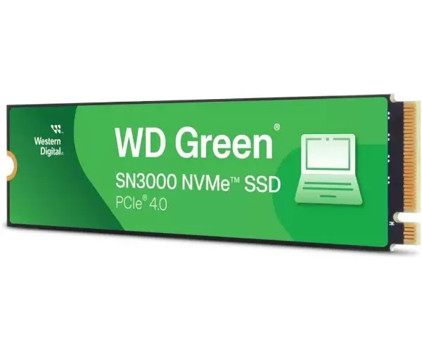 דיסק פנימי Western Digital Green SN3000 Gen 4X4 NVME R5000/W4100 1TB תמונה 2