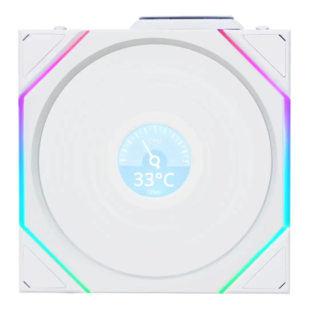 מאורר לקירור נוזלי למעבד אלחוטי Lian-Li 120mm TL120 LCD לבן